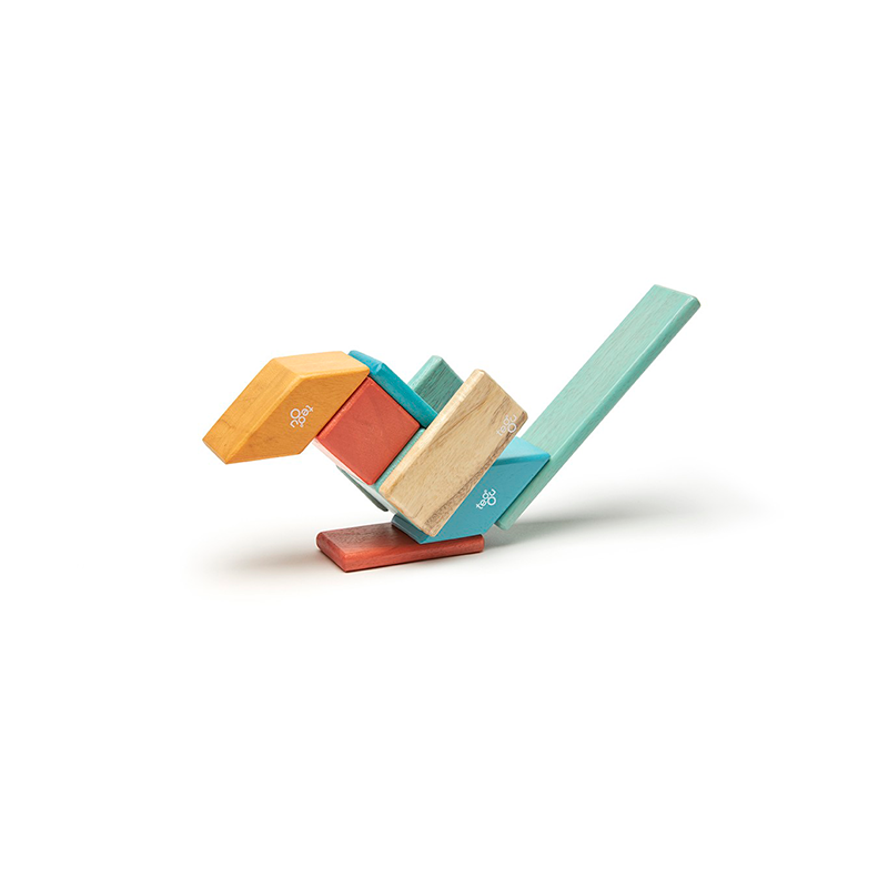 14-Piece Set Magnetic Wooden Blocks Tegu Classics