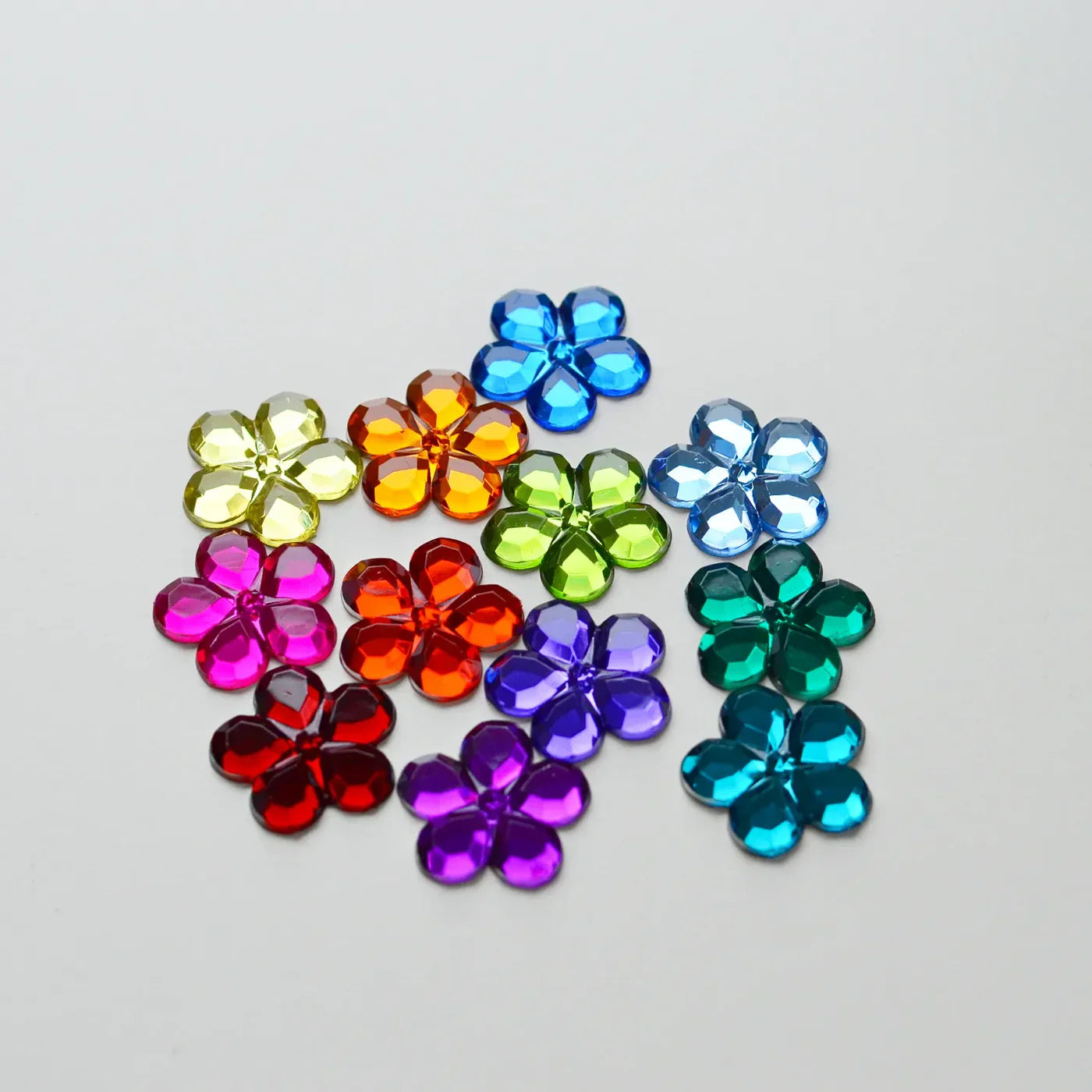 Bauspiel Flower Sparkling Stones, 60-Piece Set