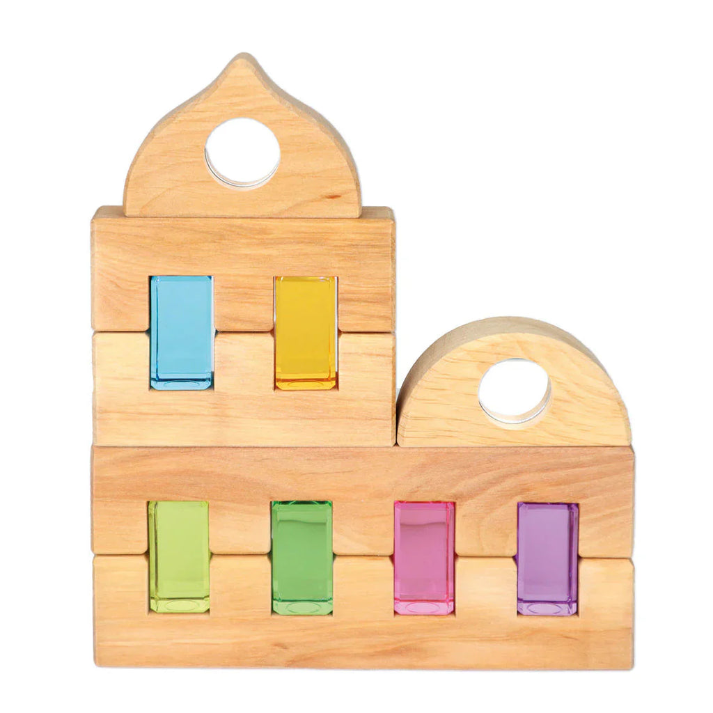 Bauspiel Luminous Blocks, Pastel, 12-Piece Set