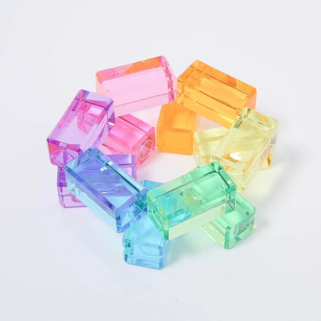 Bauspiel Luminous Blocks, Pastel, 12-Piece Set