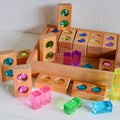 Bauspiel Small Color Track with Luminous Blocks, Pastel, 30-Piece Set