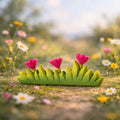 Bumbu Large Wooden Grass with Pink Flowers