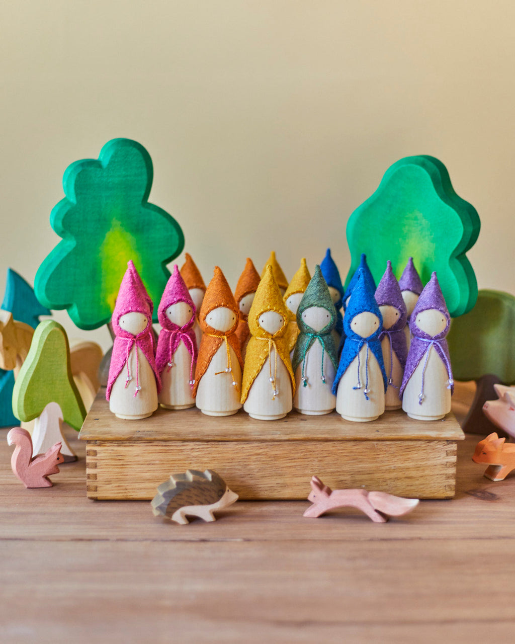 Blue Wooden Gnome