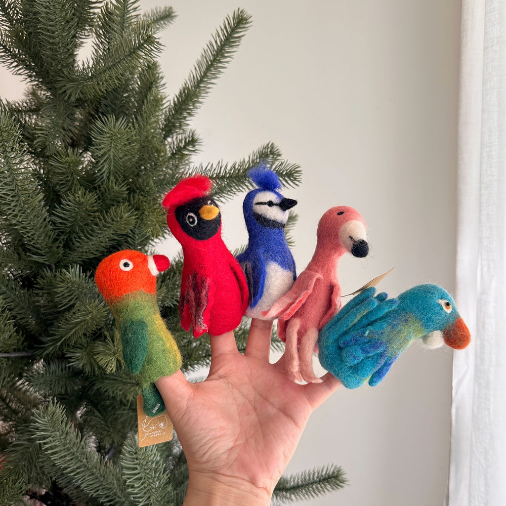 Blue Jay Finger Puppet